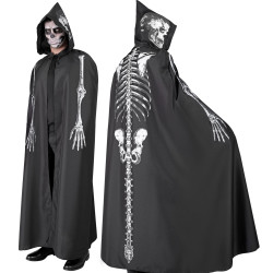 Plášť s potiskem skeleton s kapucí